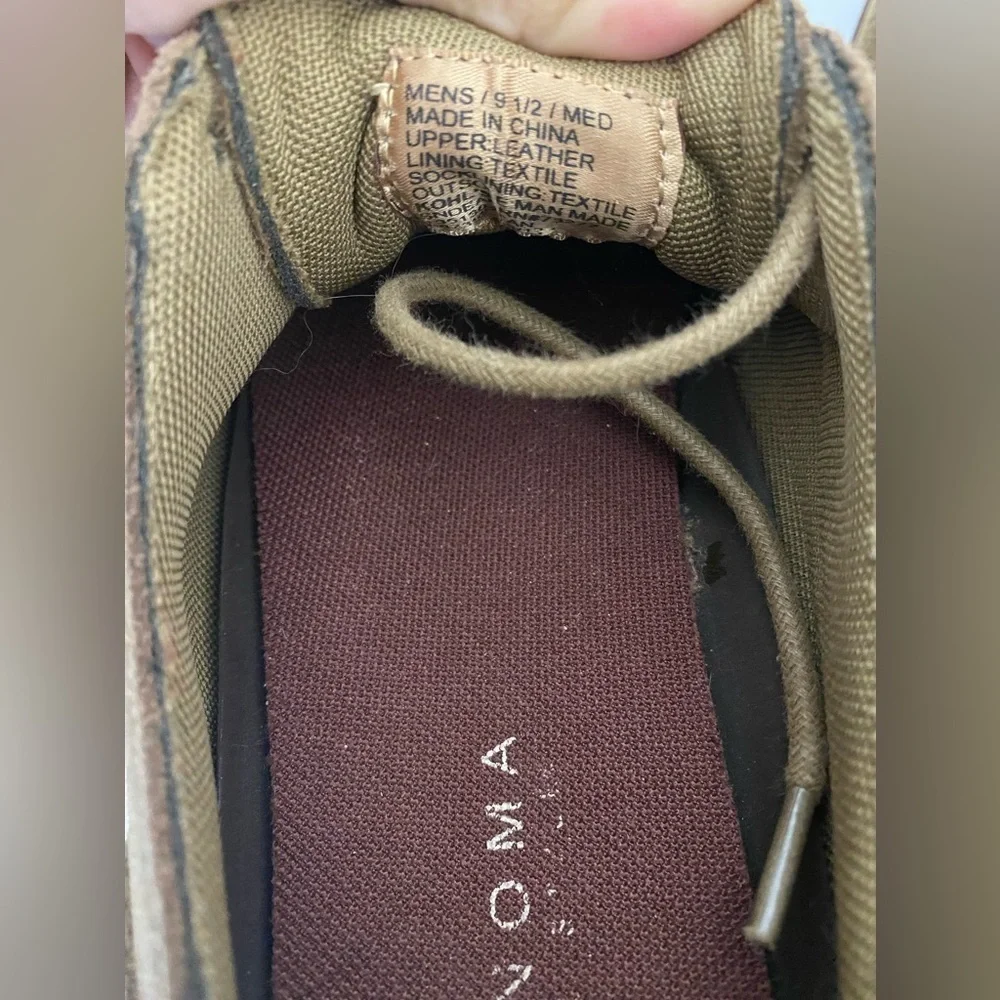 - Men Sonoma Sued Brown Shoes size 9.5